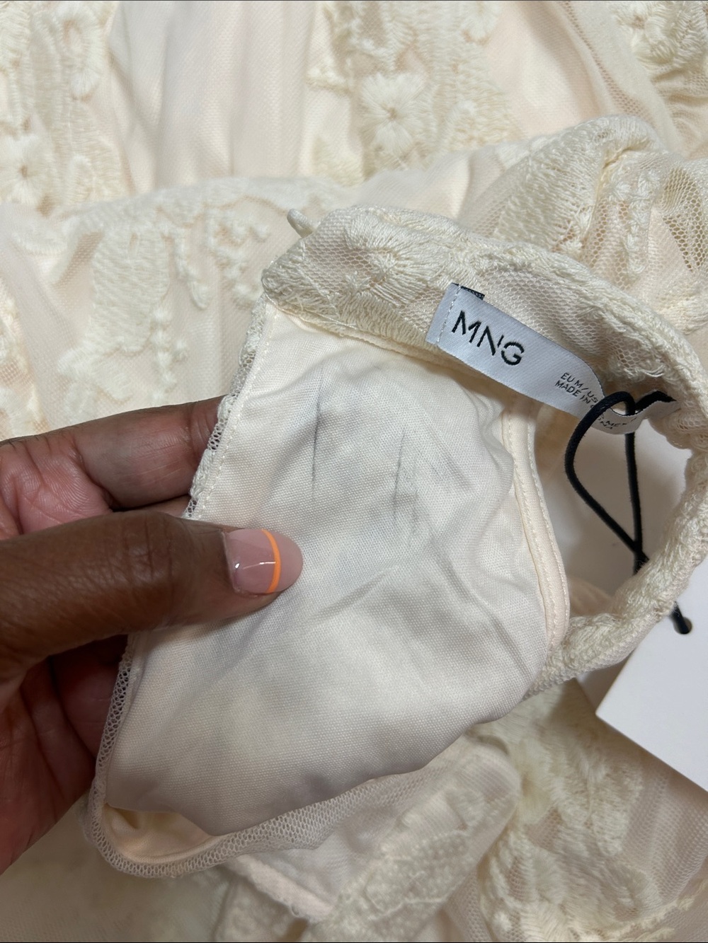 NWT (size 6) MANGO EMBROIDERED TULLE DRESS WITH RUFFLES - Picture 11 of 12